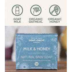 Baby Me! Milk &amp; Honey Baby kologisk sbe/shampoo tr irriteret hud/hr 100g.