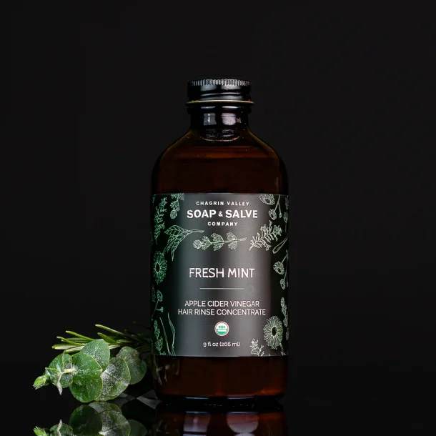 Apple Cider Vinegar hair rinse Fresh Mint: kologisk vegansk ACV-rens, alle hrtyper