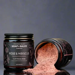 Rose &amp; Hibiscus Clay Face Mask: ansigtsmaske til tr, flsom, moden hud, modvirker rynker