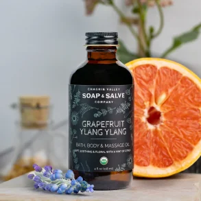 Grapefruit Ylang Ylang bad, krop, massageolie: afslappende