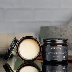 Coconut Primrose Hair balm: h�rkur, styling, leave in conditioner alle h�rtyper, anti-sk�l