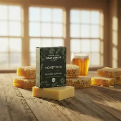 Honey Beer parfumefri organisk s�bebar/barbers�be: hele familien, t�r, f�lsom, irriteret hud