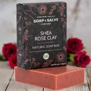 Shea Rose Clay kologisk sbe: ansigt, krop, tr hud, akne/olieagtig hud, reducerer tegn p aldring 