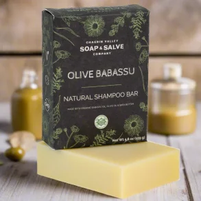 Olive Babassu parfumefri shampoo bar: Normalt, trt hr, tykt uregerligt hr, behandlet hr 160 g