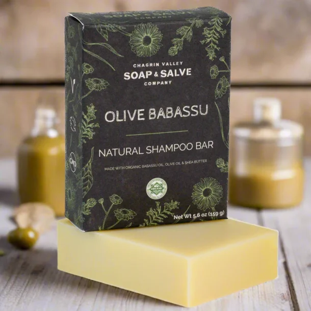 Olive Babassu parfumefri shampoo bar: Normalt, trt hr, tykt uregerligt hr, behandlet hr 160 g