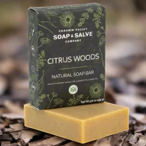 Citrus Woods Green Tea soap: kologisk eksotisk sbe til mnd og kvinder, forynger huden, exfolierer