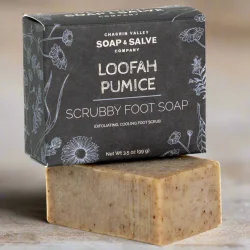 Loofah Pumice foot scrub: klende stimulerende fodskrubbe, hrd hud, antisvamp