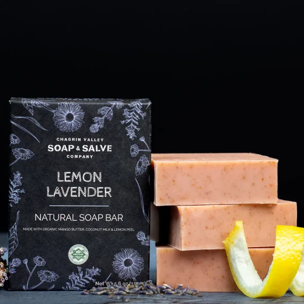 Lemon Lavendel antibakteriel organisk sbebar: tilfjer fugt, beroliger, bldgr huden