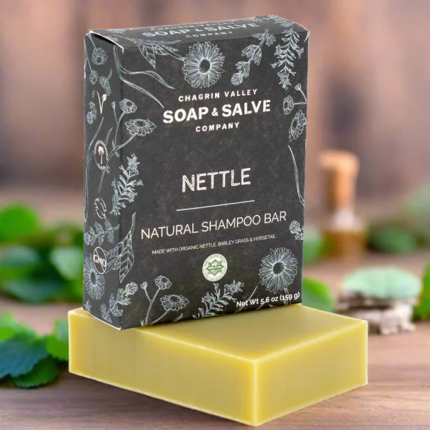 Nettle kologisk shampoobar: irritation hovedbund, skl, fylde, hrtab
