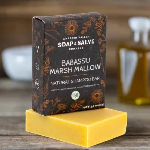 Babassu March Mallow shampoobar: Trt tykt krllet hr, irriteret hovedbund, modvirker hrtab 160g