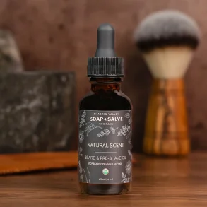 Organic Natural Beard Oil: skgolie uden duft, bldgr/plejer/fugter hud og skg, alle hudtyper