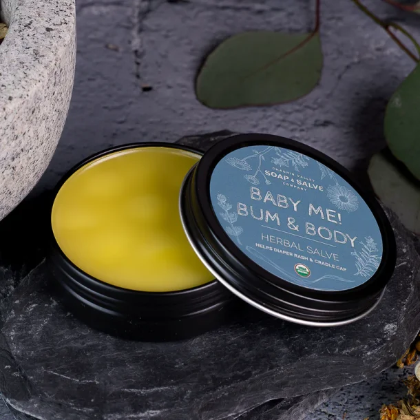 Baby Me! Baby Bum herbal kologisk salve: bleudslt, arp, tr hud, hudirritation