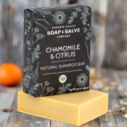 Chamomile &amp; Citrus kologisk shampoobar: Normalt hr, fedtet hr, skl, klende hovedbund, 160 g.