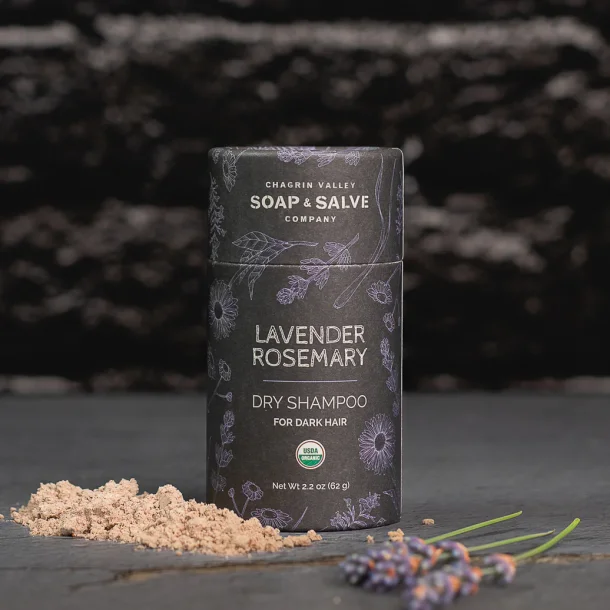 Tør shampoo mørkt hår Lavendel/Rosmarin: alle hårtyper, fedtet hår, økologisk, vegansk