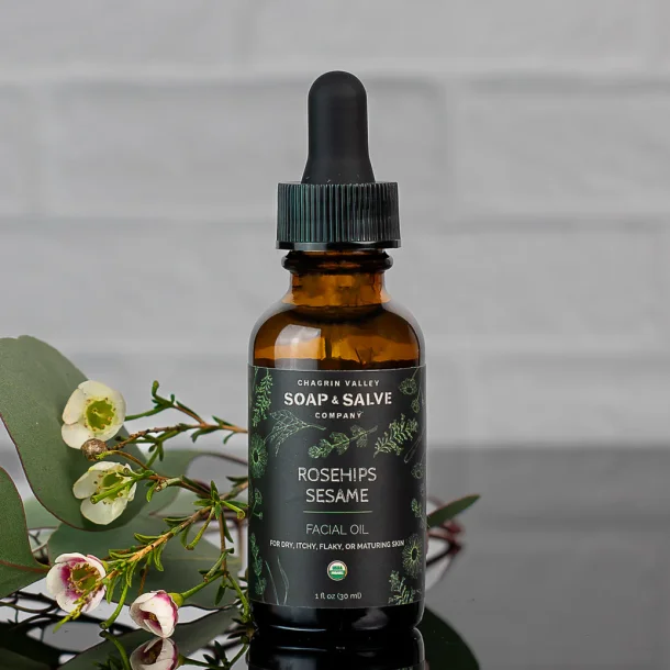 Organic Face oil: Rosehips &amp; Sesame: tr moden hud