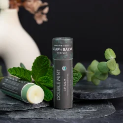 Lip Balm: Double Mint kologisk lbebalsam stick XXL 8,5 g