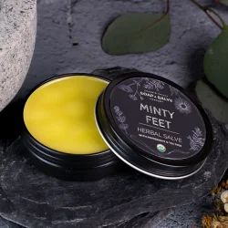 Minty Feet Herbal Salve: klende fodbalsam mme, trre revnede fdder/hle