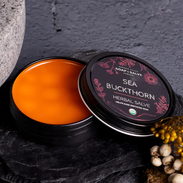 Sea Buckthorn Herbal kologisk salve: hudirritation, rosacea, ar, forbrndinger