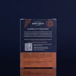 Soapnuts Citrus Mint �ko shampoo bar: Alle h�rtyper, fylde, glans, anti-h�rtab, sk�l, g�r h�ret tykt