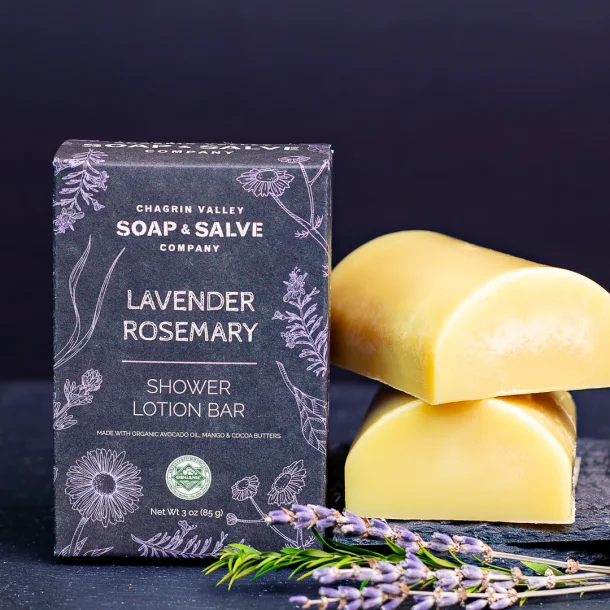Lavender Rosemary Shower Lotion Bar: kologisk bodylotion