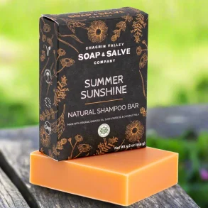 Summer Sunshine kologisk shampoo bar: sommerhr alle hrtyper, fylde og glans, beroligende 160g