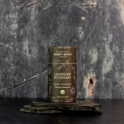 Organic Body Powder Lavender Rosemary: holder huden/hudfolder trre, modvirker varmeudslt