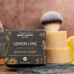 Lemon Lime Shaving soap: barbers�be til t�r kl�ende hud, modvirker �sk�gpest�