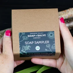 Natural organic soap sampler 5-bar gaveske