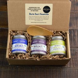 Organic bath Salt Sampler: gaveske med 3 kologiske badesalte