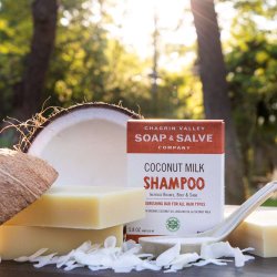 Coconut Milk kologisk shampoobar: alt hr, fremmer hrvkst, balsameffekt split-ends, trt hr 160g