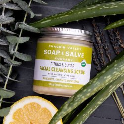 Facial Cleansing Scrub Citrus &amp; sugar: ansigtsskrubbe tr, moden, irriteret hud, vegan