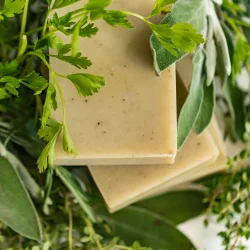 Herb Garden �kologisk shampoo bar: alle h�rtyper, t�rt h�r/hovedbund, modvirker h�rtab 160 g