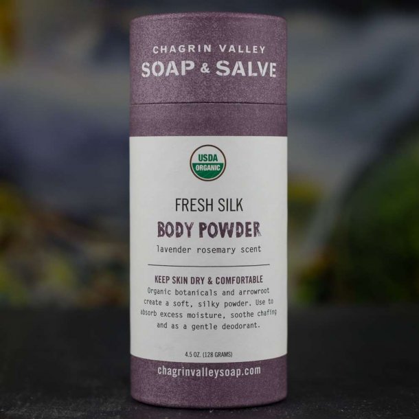 Organic Body Powder Lavender Rosemary: holder huden/hudfolder trre, modvirker varmeudslt