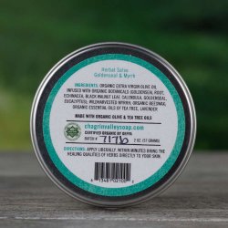 Goldenseal &amp; Myrrh Tea Tree herbal kologisk salve: sr svamp bumser hudirritation