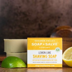 Lemon Lime Shaving soap: barbersbe til tr klende hud, modvirker skgpest