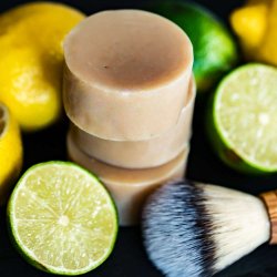 Lemon Lime Shaving soap: barbersbe til tr klende hud, modvirker skgpest