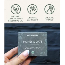Honey &amp; Oats: Naturlig �kologisk hunde shampoo, afskr�kker fl�ter/lopper, mod kl�e 