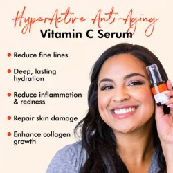 OUTLET Hyperactive Anti-Aging Vitamin C Serum med hyaluronsyre &amp; Salix Alba